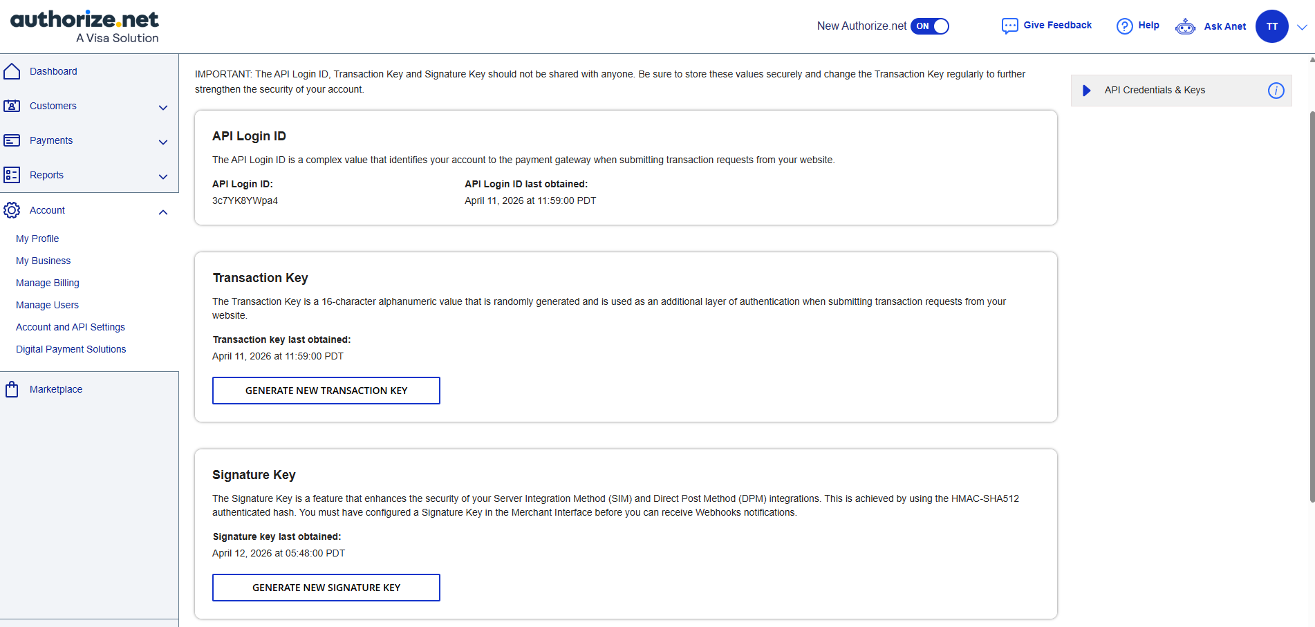 Generating API Credentials — BOOTMARK screenshot